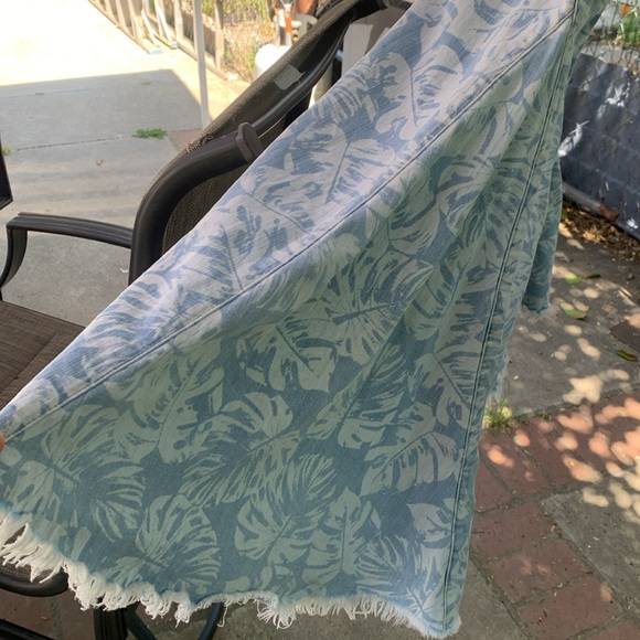 Mumu Blue Berkeley Bells Palm Leaf Print Pants - Picture 11 of 16